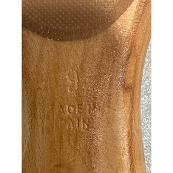 Studio Delman Handcrafted in Spain Suede Slides Sandals Tie Dye Wood Heel Size 9 - Picture 10 of 11